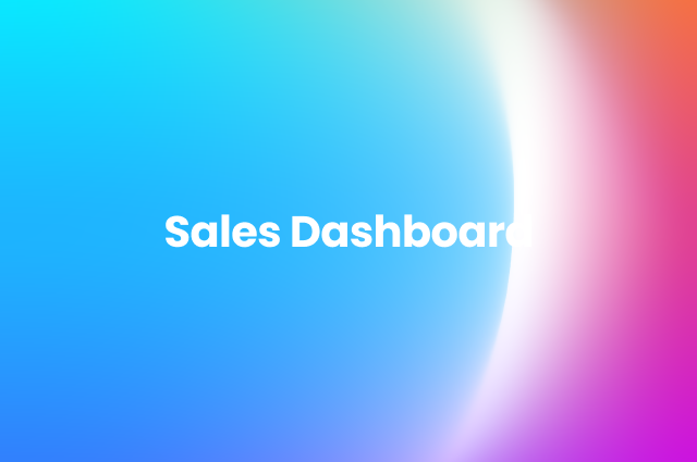 Sales Dashboard Mobio