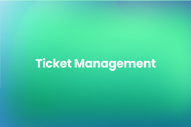 Ticket Management Mobio