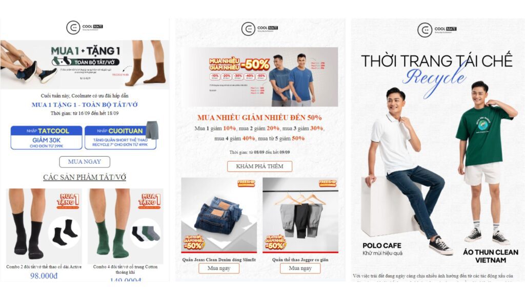 Email Template của Coolmate