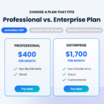 Professional vs Enterprise Plan