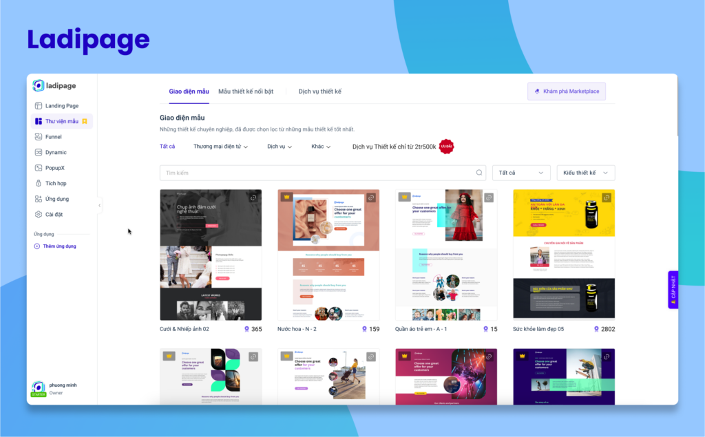 tạo landing page miễn phí - Ladipage